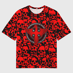 Футболка оверсайз мужская Thirty Seconds to Mars skull pattern, цвет: 3D-принт