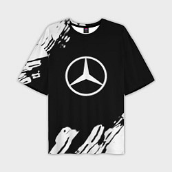Мужская футболка оверсайз Mercedes benz краски спорт