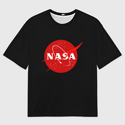 Мужская футболка оверсайз NASA redlogo space usa