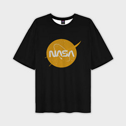 Мужская футболка оверсайз NASA yellow logo