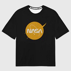 Мужская футболка оверсайз NASA yellow logo