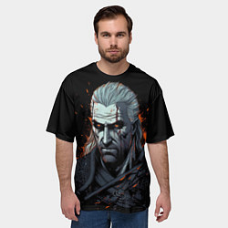 Футболка оверсайз мужская Ведьмак иллюстрация, цвет: 3D-принт — фото 2