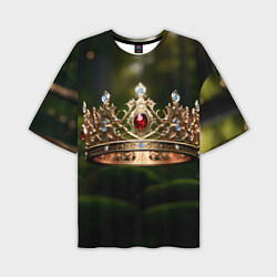 Мужская футболка оверсайз Королевская корона узорная