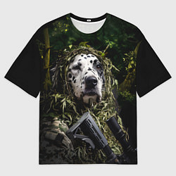Футболка оверсайз мужская Далматин снайпер, цвет: 3D-принт
