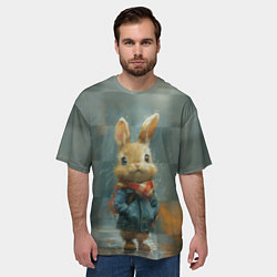 Футболка оверсайз мужская Игрушечный зайка, цвет: 3D-принт — фото 2