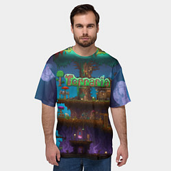 Футболка оверсайз мужская Terraria big tree, цвет: 3D-принт — фото 2
