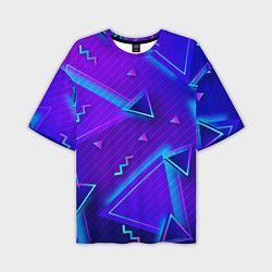 Мужская футболка оверсайз Neon Pattern colored