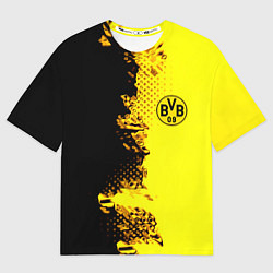 Футболка оверсайз мужская Borussia fc sport краски, цвет: 3D-принт