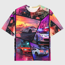 Футболка оверсайз мужская GTA style cars, цвет: 3D-принт
