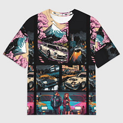 Футболка оверсайз мужская Japanese jdm art, цвет: 3D-принт