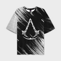 Мужская футболка оверсайз Assassins creed Mirage - потертости