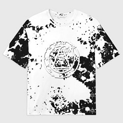 Футболка оверсайз мужская Silent hill logo краски, цвет: 3D-принт