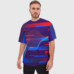 Футболка оверсайз мужская Abstraction colored, цвет: 3D-принт — фото 2