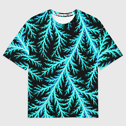 Футболка оверсайз мужская Разряды электричества Tie Dye, цвет: 3D-принт