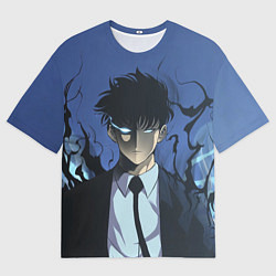 Мужская футболка оверсайз Solo leveling - Сон Джин Ву