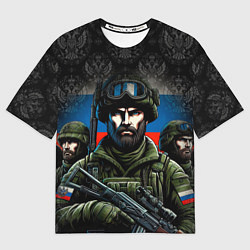 Футболка оверсайз мужская Русский солдат, цвет: 3D-принт