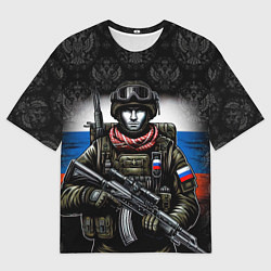 Мужская футболка оверсайз Солдат России