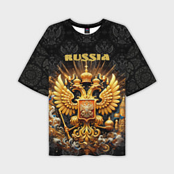 Мужская футболка оверсайз Russia gold