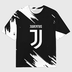 Мужская футболка оверсайз Juventus краски текстура