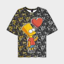 Мужская футболка оверсайз Барт с шариком