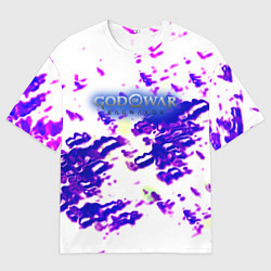 Мужская футболка оверсайз God of war ragnarok abstraction