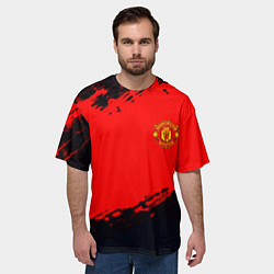 Футболка оверсайз мужская Manchester United colors sport, цвет: 3D-принт — фото 2