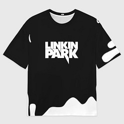 Футболка оверсайз мужская Linkin park краска белая, цвет: 3D-принт