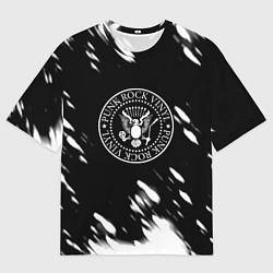 Футболка оверсайз мужская Ramones краски, цвет: 3D-принт