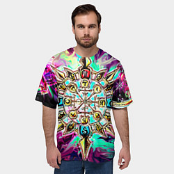 Футболка оверсайз мужская Колесо фортуны, цвет: 3D-принт — фото 2