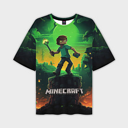 Мужская футболка оверсайз Персонаж в мире Minecraft