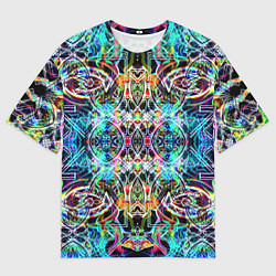 Футболка оверсайз мужская Фрактальный орнамент, цвет: 3D-принт