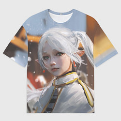 Мужская футболка оверсайз Портрет Фрирен