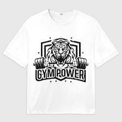 Мужская футболка оверсайз Сила тренажерки