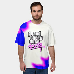 Футболка оверсайз мужская GTA неон краски, цвет: 3D-принт — фото 2
