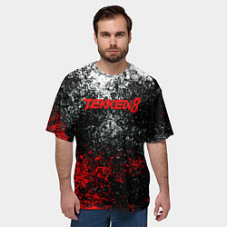 Футболка оверсайз мужская Tekken 8 брызги красок, цвет: 3D-принт — фото 2