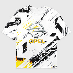 Футболка оверсайз мужская Opel краски, цвет: 3D-принт