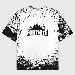 Футболка оверсайз мужская Fortnite краски чёрные, цвет: 3D-принт