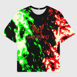 Футболка оверсайз мужская Valorant flame fire, цвет: 3D-принт