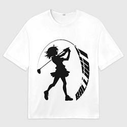 Мужская футболка оверсайз Мяч вылетел