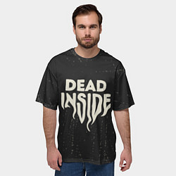 Футболка оверсайз мужская Dead inside арт, цвет: 3D-принт — фото 2