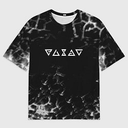 Футболка оверсайз мужская Ведьмак текстура броня, цвет: 3D-принт