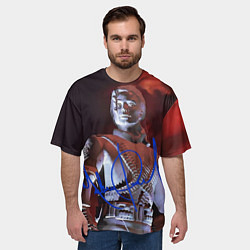 Футболка оверсайз мужская Статуя Макла Джексона с автографом - альбом Histor, цвет: 3D-принт — фото 2