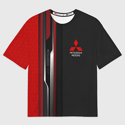 Футболка оверсайз мужская Mitsubishi - carbon style, цвет: 3D-принт