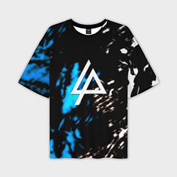 Мужская футболка оверсайз Linkin park холодные краски
