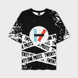 Футболка оверсайз мужская Twenty one pilots stripes steel, цвет: 3D-принт