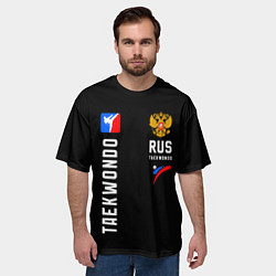 Футболка оверсайз мужская Россия Тхеквондо, цвет: 3D-принт — фото 2