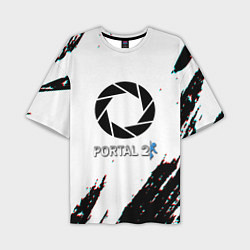 Мужская футболка оверсайз Portal 2 краски валв