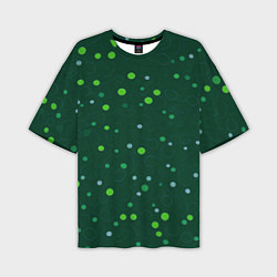 Футболка оверсайз мужская Прикольный горошек зелёный, цвет: 3D-принт