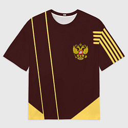 Футболка оверсайз мужская Россия спорт стиль ссср, цвет: 3D-принт