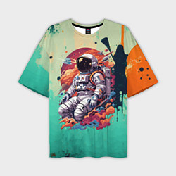 Футболка оверсайз мужская Космонавт и планеты, цвет: 3D-принт